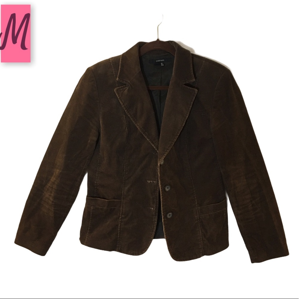 Zara Basics Blazer corduroy-textured